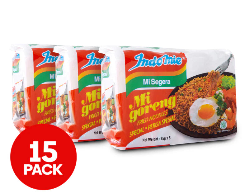 3 x 5pk Indomie Mi Goreng Fried Instant Noodles Original Special