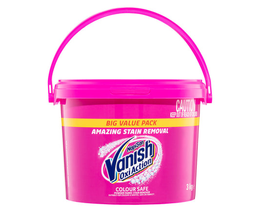 Vanish NapiSan Oxi Action Colour Safe Stain Remover Front & Top Laundry Powder 3kg