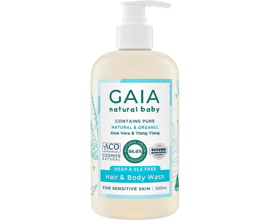 GAIA Natural Baby Hair & Body Wash 500mL