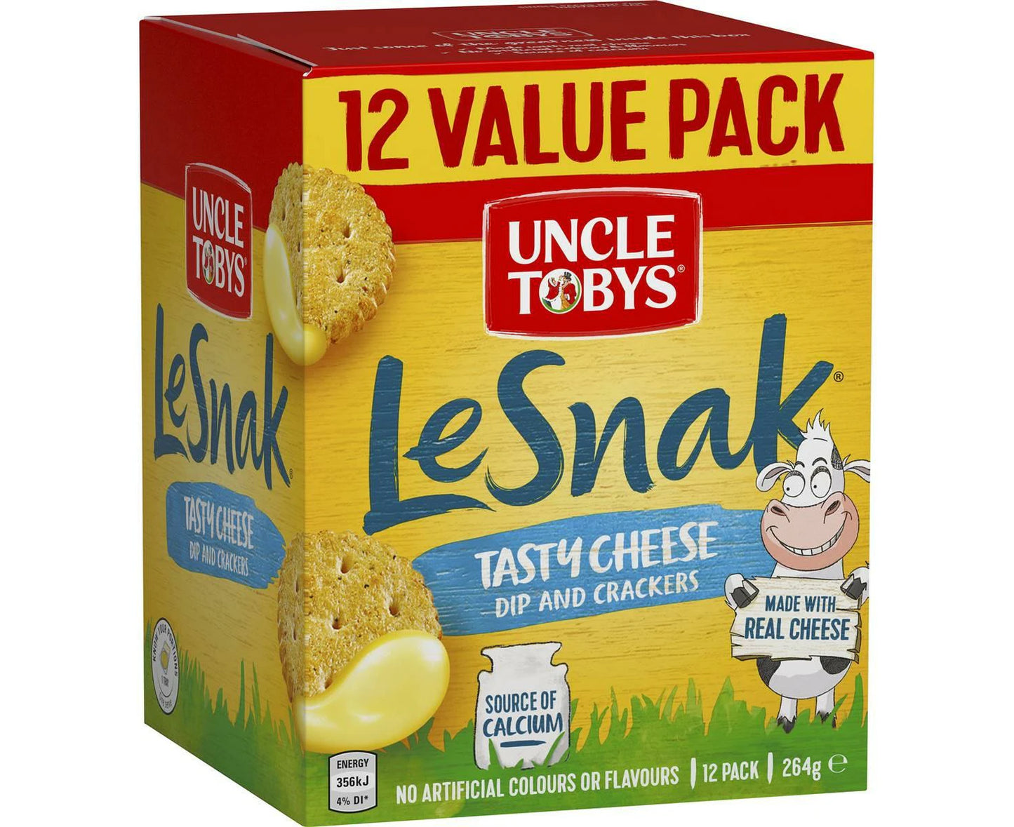 3 x 6pk Uncle Tobys Le Snak French Onion Dip & Crackers 132g